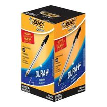 Kit Caixa De Caneta Esferográfica Cristal 1.0mm 100 Unidades Preto E Vermelho - Bic