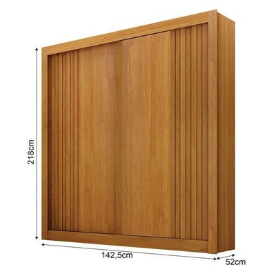 Guarda Roupa Solteiro 2 Portas Milano Cinamomo – Leifer Móveis