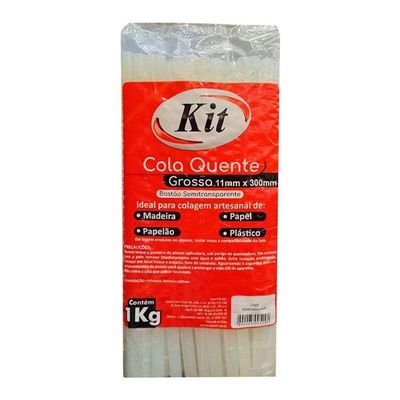 Refil De Cola Quente Em Bastão Grosso 1kg - Kit