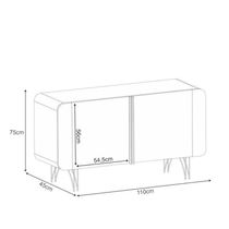 Buffet Benvenuto Champanhe Off White - Hb Móveis