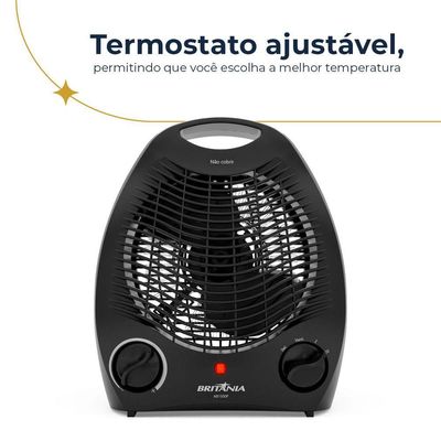 Aquecedor Britânia 2 Em 1 Com 3 Níveis De Potência AB1500P 110V