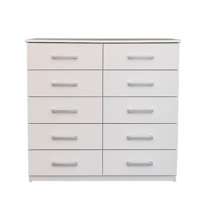 Cômoda Marbela 10 Gavetas Infantil Branco