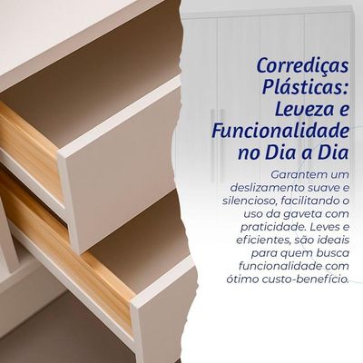 Cômoda Marbela 10 Gavetas Infantil Branco