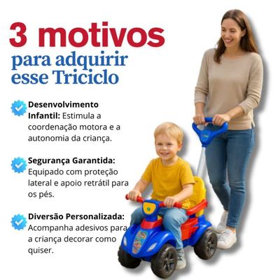 Quadriciclo Infantil Dog Menino Azul