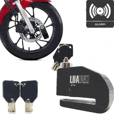 Trava Cadeado com Alarme Sonoro Freio a Disco Moto Bike Scooter