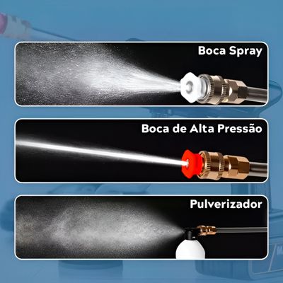 Conjunto Kit Lavadora de Alta Pressão Recarregável - solução perfeita para quem busca praticidade e eficiência