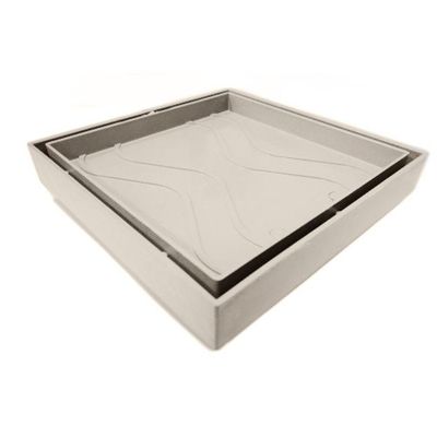 Kit 2 Ralo Oculto 15x15 Invisivel Para Piso Porcelanato Bege