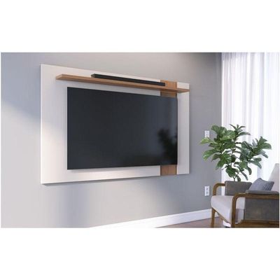 Rack Bancada Noronha 1.8 E Painel Para Tv Extensivo Leme Off White Matte Freijó – Colibri