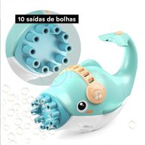 Kit 1 Golfinho Bolha Sabão Criança Infantil+ 3 Pilha Azul 2