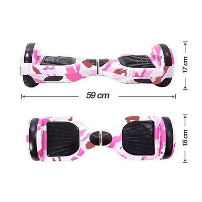 Hoverboard Overboard Skate Elétrico Led Rosa Camuflado Nº6