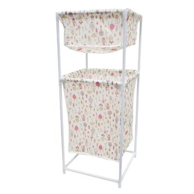 Cesto De Roupa Duplo 2 Andares Com Divisórias Multiuso