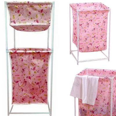 Cesto De Roupa Duplo 2 Andares Com Divisórias Multiuso