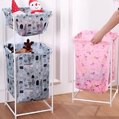 Cesto De Roupa Duplo 2 Andares Com Divisórias Multiuso