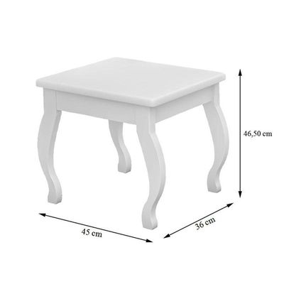 Penteadeira Camarim Mila Com Banqueta Branco - Luapa Móveis