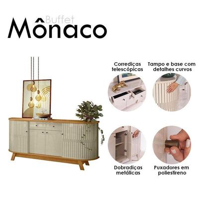 Aparador Para Sala Buffet Mônaco Cumaru Opala – Madetec