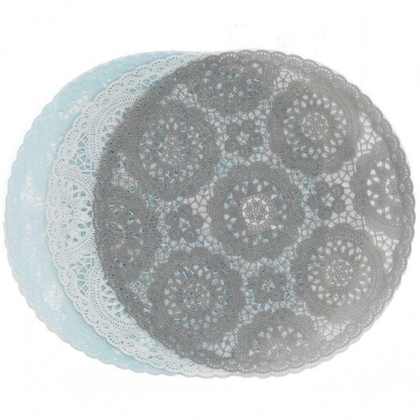 Jogo Americano Renda Redondo 38 Cm Em Pvc Transparente