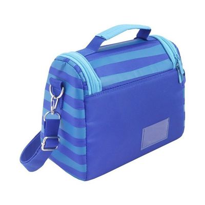 Kit Lancheira Térmica Infantil E Pote P/ Lanche Com Garrafa 550ml Azul