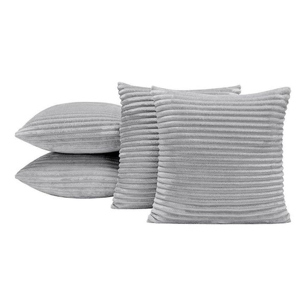 Capas De Almofadas Velvet Bariloche 45x45cm 04 Peças - Cinza