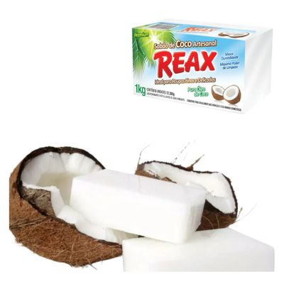 Sabão De Coco Natural Premium Roupa Delicadas Reax 1kg