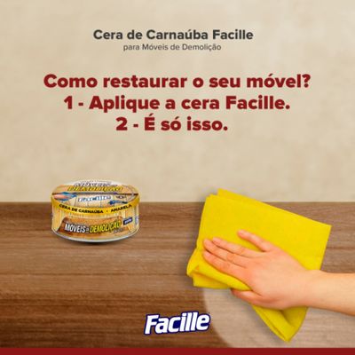 CERA CARNAÚBA LUSTRA MÓVEIS DEMOLIÇÃO 200G AMARELA