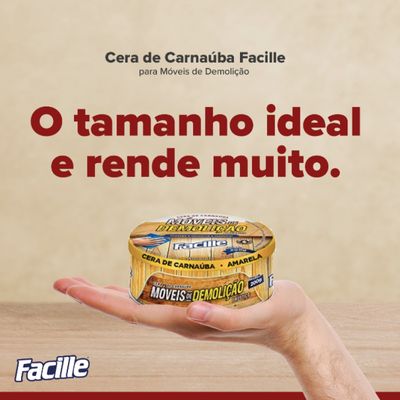 CERA CARNAÚBA LUSTRA MÓVEIS DEMOLIÇÃO 200G AMARELA