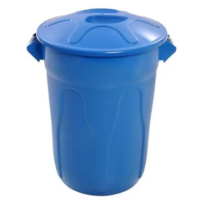 Lixeira Cesto Balde Com Tampa 60 Litros Azul JSN