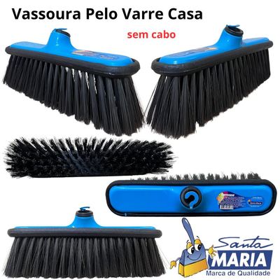 Kit Santa Maria Vassoura Rodo Escovão Lavatina Pa Sem Cabo