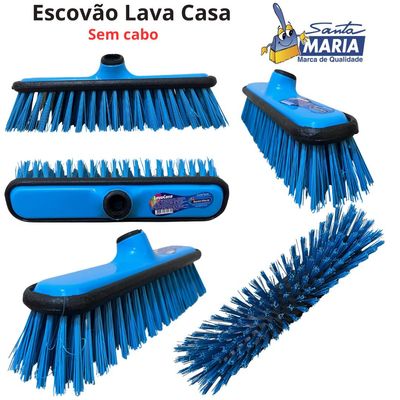 Kit Santa Maria Vassoura Rodo Escovão Lavatina Pa Sem Cabo