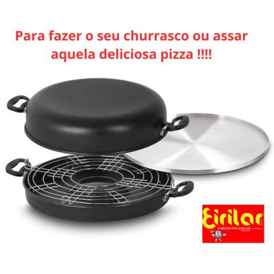 Multi Gril Pizza E Churrasqueira Assadeira De Fogão Eirilar