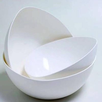 Kit 10 Bacias Plásticas Saladeiras 2,5L Essential Coza Brancas Potes Triangulares