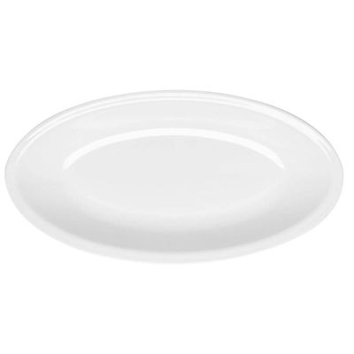 Travessa Oval Melamina Branca 45x24x5cm Wolff Bandeja Forma Porções Buffet