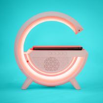 Caixa De Som Bluetooth Carregamento Por Indução Luminária Bluetooth Portátil