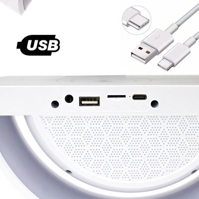 Caixa De Som Bluetooth Carregamento Por Indução Luminária Bluetooth Portátil