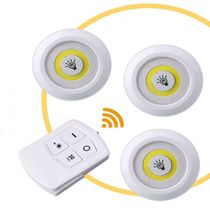 Luminária Lâmpada Led Fotocélula C/ Controle Remoto 3 Unid.