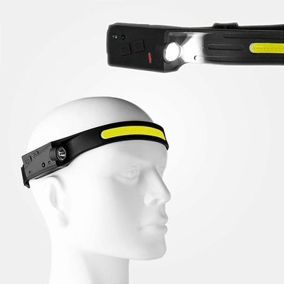 Lanterna De Cabeça Farol Recarregável USB Resistente Agua - Faixa COB/XPE LED