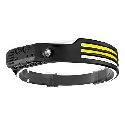 Lanterna de Cabeça LED Recarregável com 4 Modos de Iluminação - Lanterna Tática de Cabeça USB