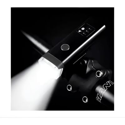 Farol Lanterna Dianteira LED Branco Para Bicicleta Bike - Luz Branca com 3 Funções