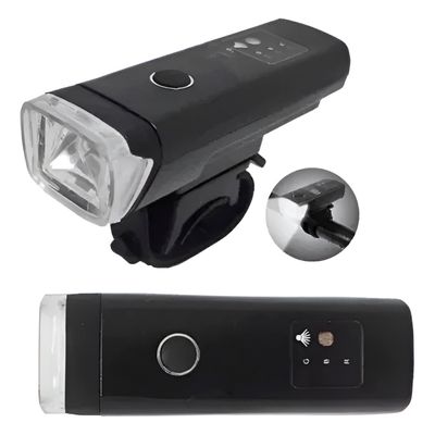 Farol Lanterna Dianteira LED Branco Para Bicicleta Bike - Luz Branca com 3 Funções