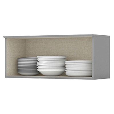 Armário Aéreo 1 Porta Basculante 80 Cm Americana Cinza – Henn