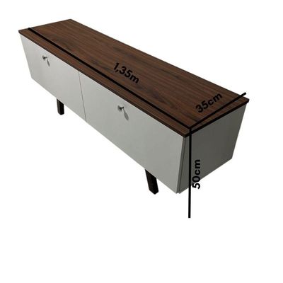 Rack Em Mdf Com Duas Portas Jeri/pau Ferro