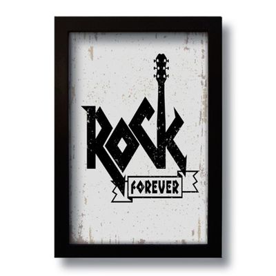 Quadro Decorativo Música Rock Forever 33x43 Cm