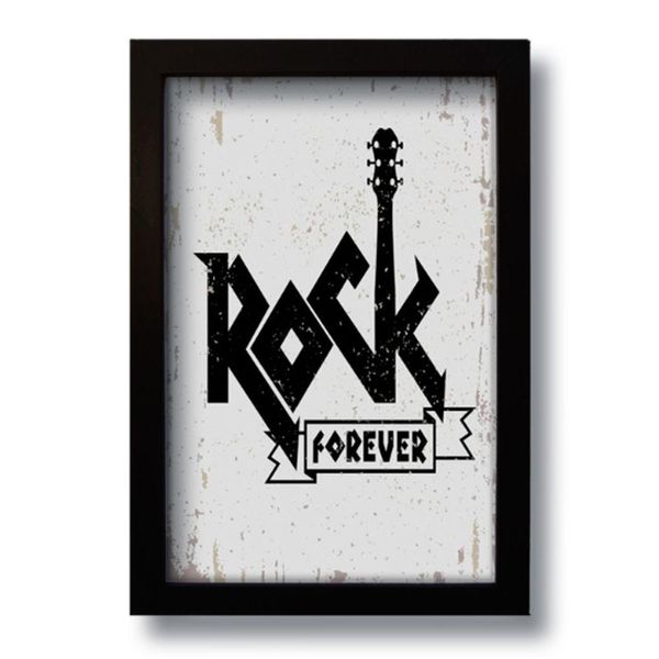 Quadro Decorativo Música Rock Forever 33x43 Cm