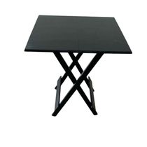 Mesa Dobrável Com Tampo Em Mdf Preto