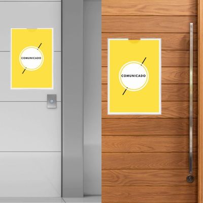 Display Parede Folha A4 Petg Cristal Quadro Aviso Kit 20 Pçs