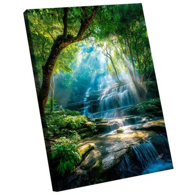 Quadro Decorativo Cachoeira Raios De Luz