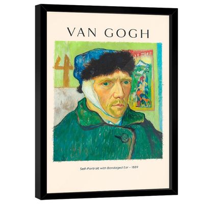 Quadro Decorativo Vang Gogh Self Portrait With Bandaged Ear