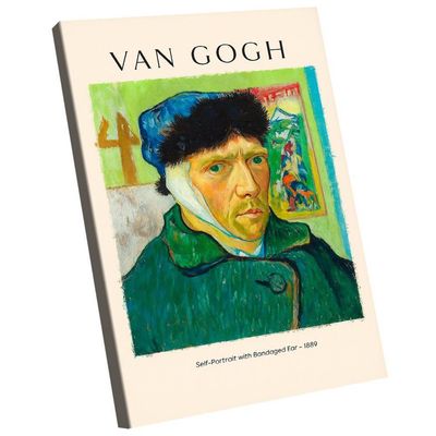 Quadro Decorativo Vang Gogh Self Portrait With Bandaged Ear