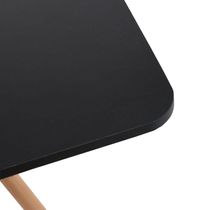 Mesa Jantar Quadrada Eiffel 80cm Preto Mdf Charles Eames
