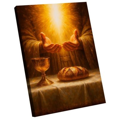 Quadro Decorativo Jesus Tomou O Pão, Abençoou-o