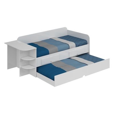 Sofá Cama Helena Branco Com Escrivaninha - Permóbili Baby Branco